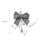 Bear Pendant Black and White Plaid Bow Keychain Pendant Keyring Car Key Holder