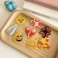 1Pcs Acrylic Funny Square Surprise Emoji Emojied Hairpins Girl Side Bangs Clip