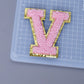 A-Z Letter Patches 5.5cm Adhesive Letter Patches Towel Chenille Embroidery For