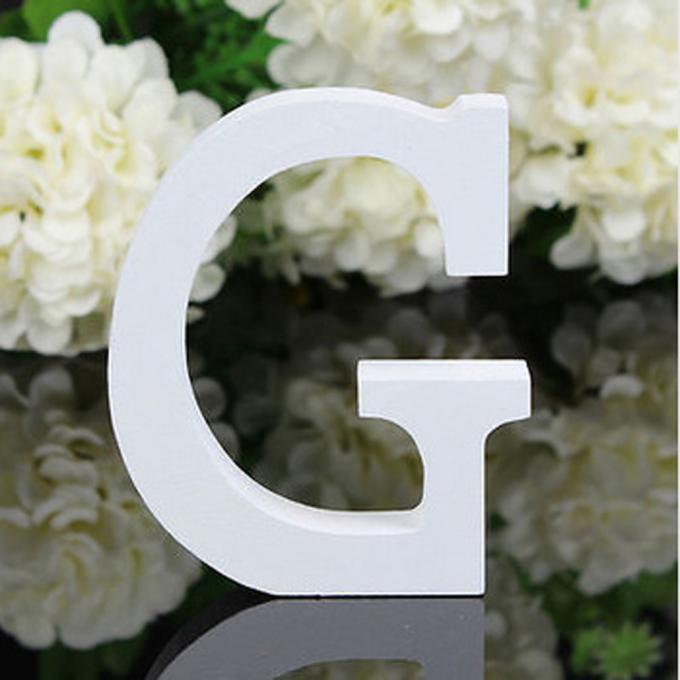 1pc DIY Freestanding Wood Wooden Letters White Alphabet Wedding Birthday Party