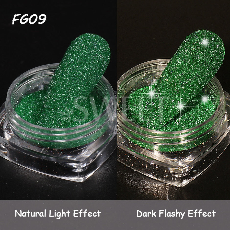 54 Colors 1 Box Reflective Nail Powder Flash Disco Diamond Chrome Pigment