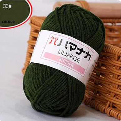 53 Colors Soft Cotton Baby Knitting Wool Yarn Thick Yarn Fiber Velvet Yarn Hand