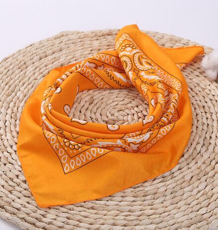 Gold Yellow Orange Paisley Hip Hop Bandana Men Women Headbands Wraps Scarves