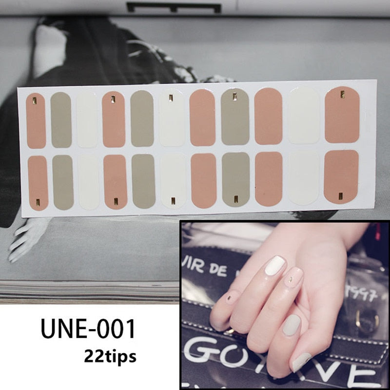 Minimalistic Pastel Nail Art Stickers Nail Wraps Manicure DIY Nails Decor Decal