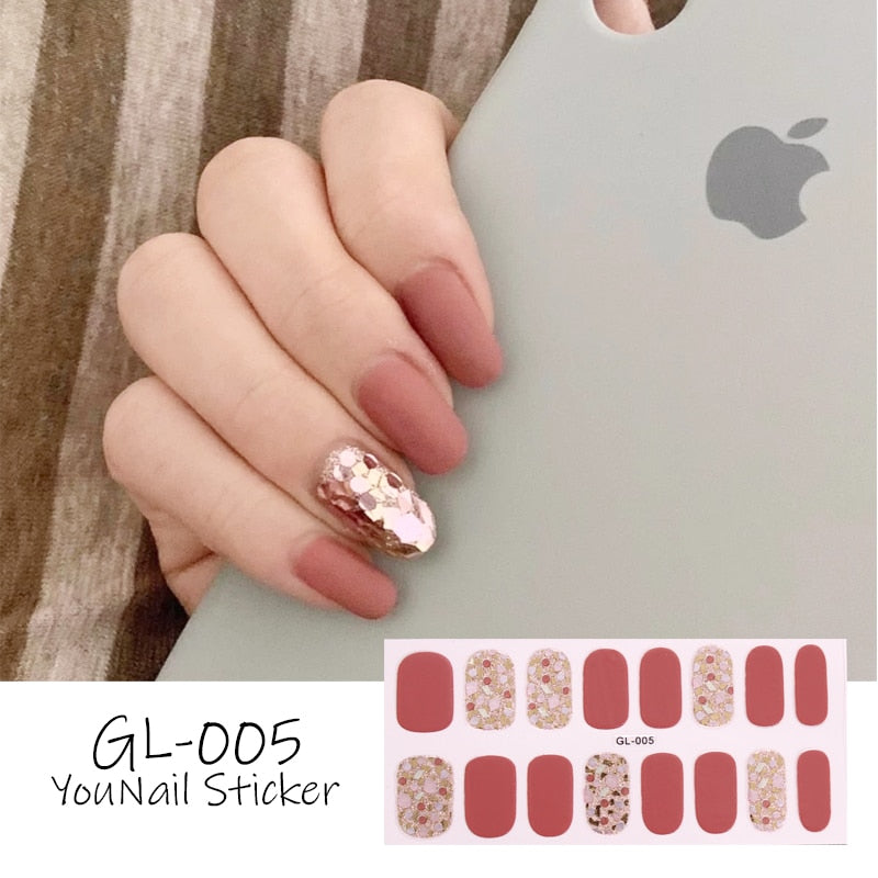 Shimmering Sequins Nail Art Stickers Nail Wraps Manicure DIY Nails Decor Decal