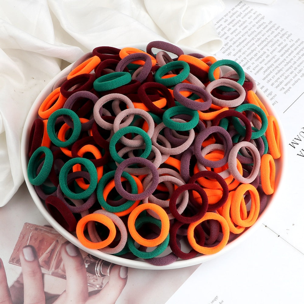 20pcs Colorful Hairband Small Elastic Rubber Band Hair Scrunchies Woman Girls