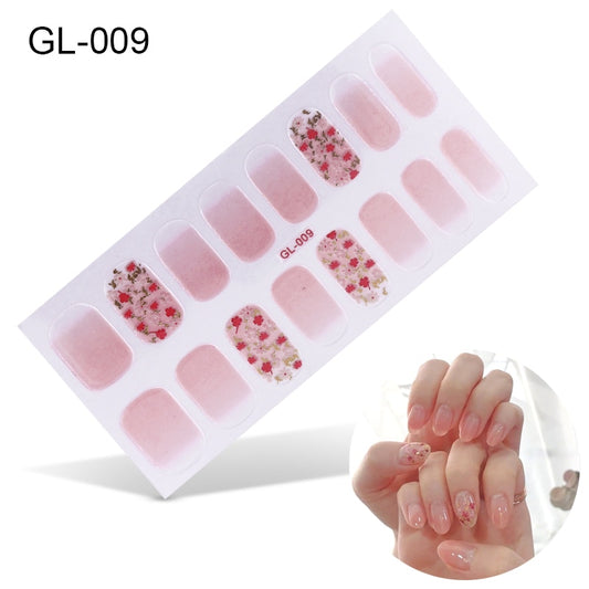 Red Floral Vine Nail Art Stickers Nail Wraps Manicure DIY Nails Decor Decal