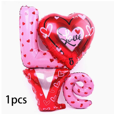 Pink Red Love Heart Balloon Valentines Day Inflatable Balloon Birthday