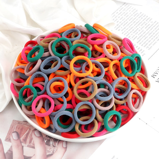 20pcs Mixed Color Hairband Small Elastic Rubber Band Hair Scrunchies Woman Girls