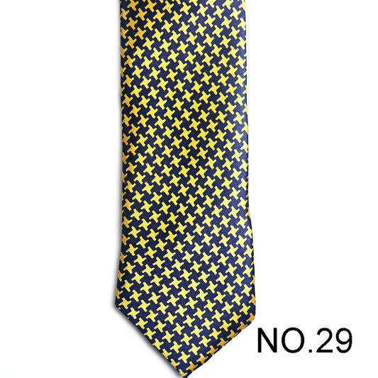 Black and Yellow Cross Men's Tie Male Neckties Suit Party Ties Wedding Office