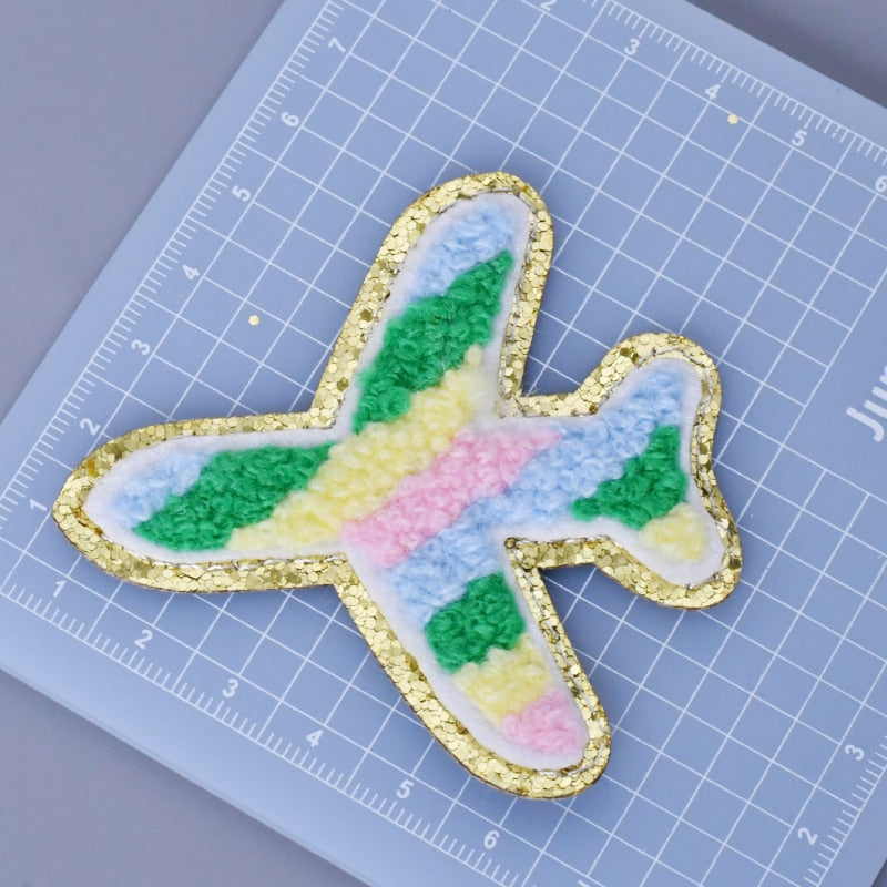 A-Z Letter Patches 5.5cm Adhesive Letter Patches Towel Chenille Embroidery For