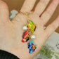 14 Styles Colorful Simulation Butterfly Pearl Key Chain Painted Butterfly