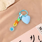 6 Colors Colorful Cute Heart Acrylic Keychain Chain Keyring For Women Handbag