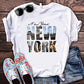 New York Thermal Sticker Letter Patches Clothing DIY Iron-On Sticker Clothes