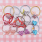 2Pcs/Set Glittering Love Resin Children's Rubber Bands Sweet Hair Accessories