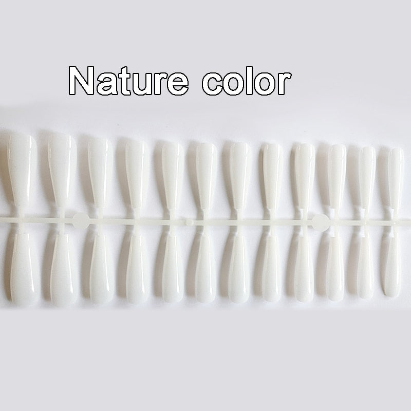 24pcs Mix Colors Smooth Super Long Coffin False Nail Ballet Press on Nails Tips