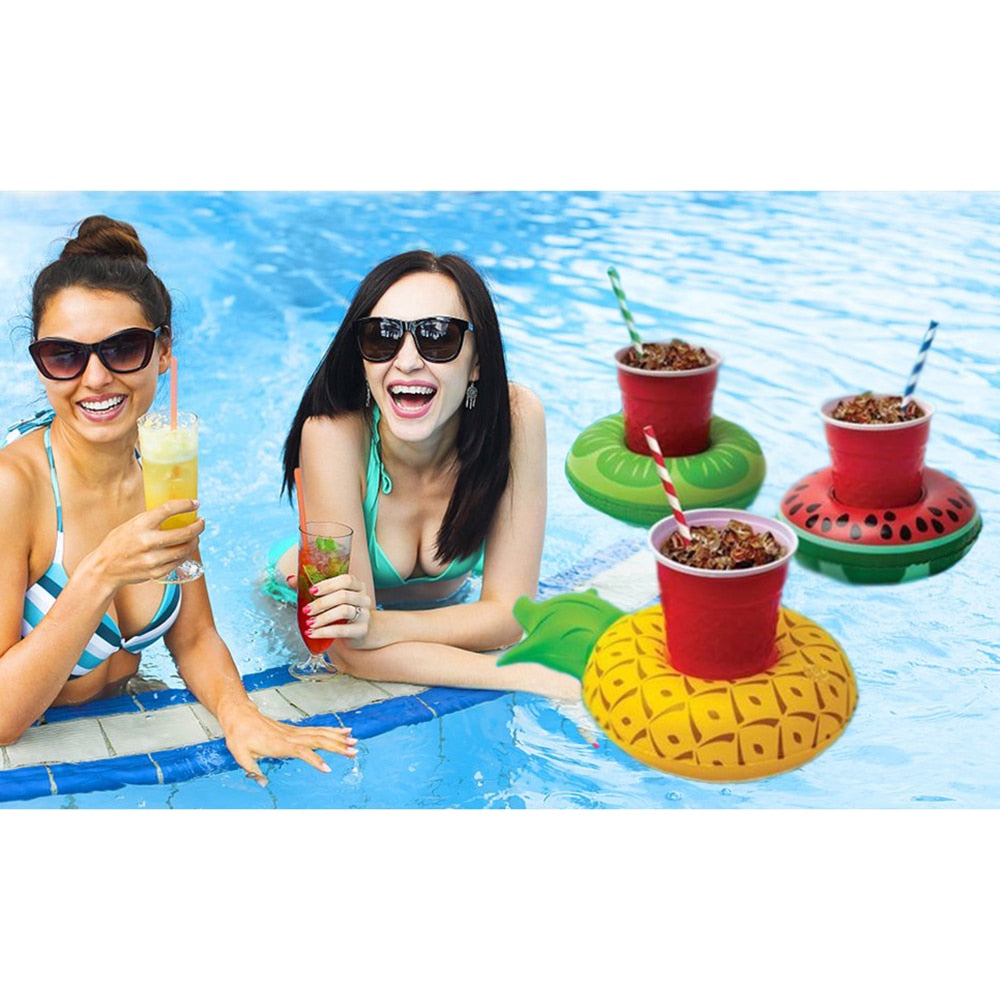 Watermelon Floating Balloon Cup Drink Holder Inflatable Coaster Birthday Gift