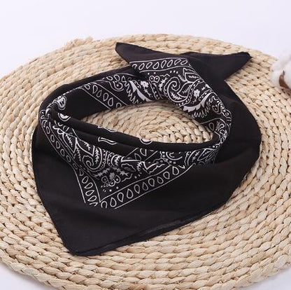 Simple Paisley Black Hip Hop Bandana Men Women Headbands Wraps Scarves Hair Band