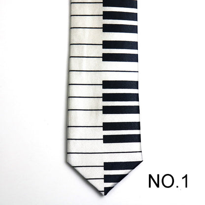 Piano Buttons Novelty Tie Men's Tie Male Neckties Suit Party Ties Wedding Office
