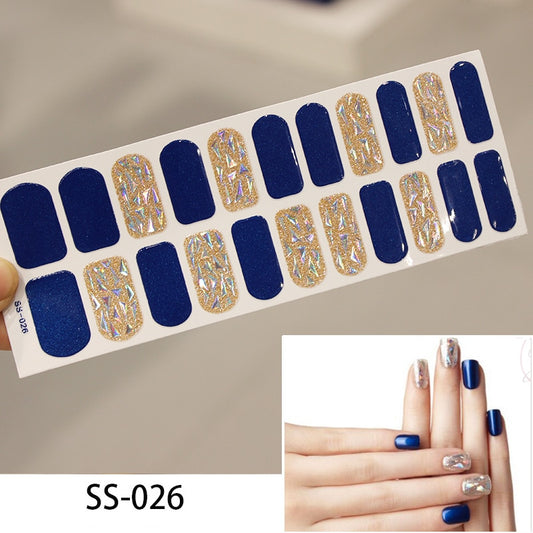 Royal Blue Nail Art Stickers Nail Wraps Manicure DIY Nails Decor Decal