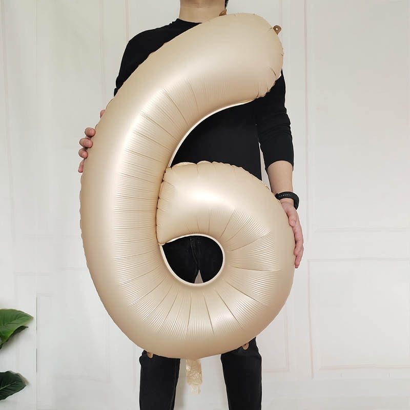 59 Styles Jungle Deer Bear Foil Balloons 40inch Caramel Brown Number Balls Baby