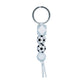 6 Styles PVC Beaded Keychain Basketball Soccer Tennis Keyring For Women Men Bag