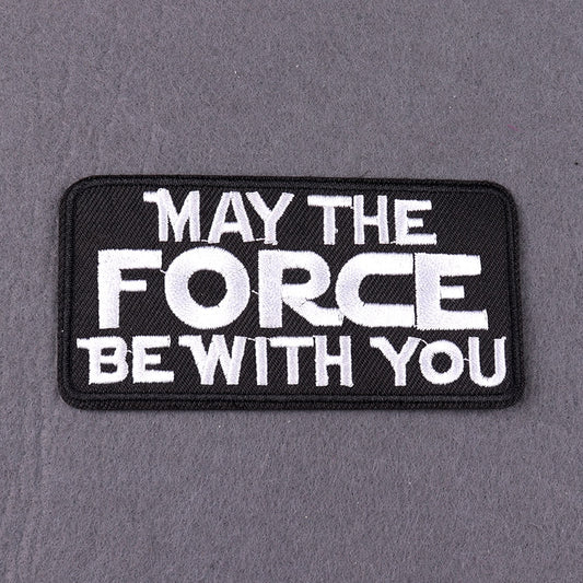 May The Force Be With You Slogan Patch Iron On Badge Clothes DIY Embroidery