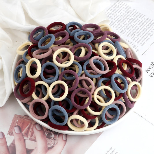 20pcs Casual Colors Hairband Small Elastic Rubber Band Hair Scrunchies Woman