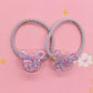 2Pcs/Set Glittering Love Resin Children's Rubber Bands Sweet Hair Accessories