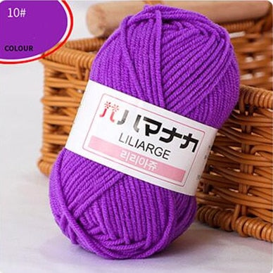 53 Colors Soft Cotton Baby Knitting Wool Yarn Thick Yarn Fiber Velvet Yarn Hand