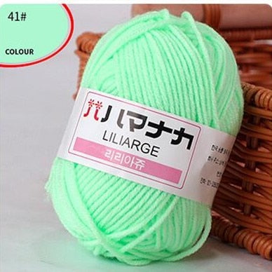53 Colors Soft Cotton Baby Knitting Wool Yarn Thick Yarn Fiber Velvet Yarn Hand