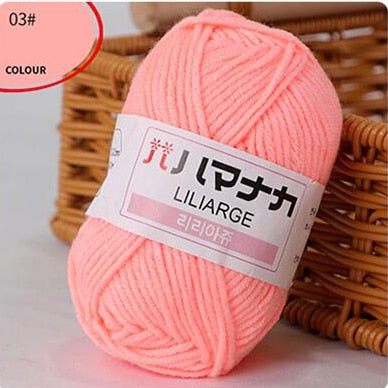 53 Colors Soft Cotton Baby Knitting Wool Yarn Thick Yarn Fiber Velvet Yarn Hand