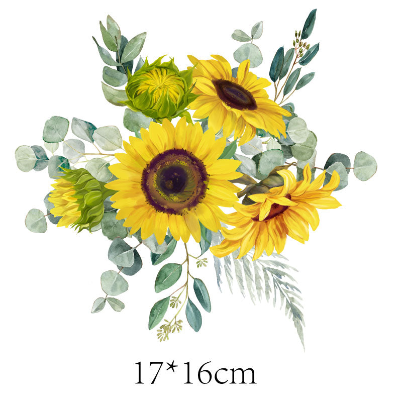 35 Styles Beautiful Tree Thermal Stickers on T-shirt DIY Ukraine Sunflower