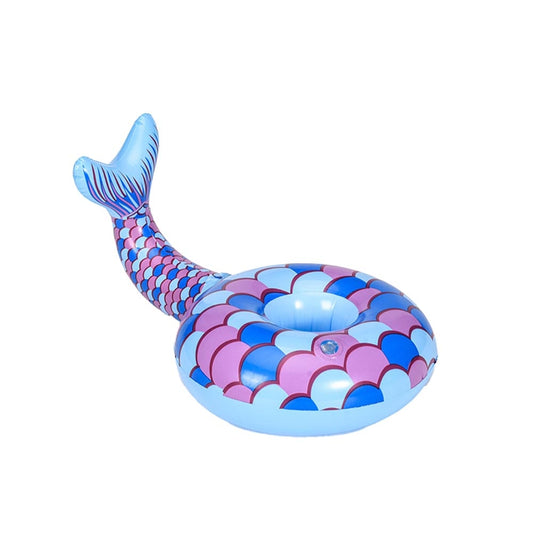 Mermaid Tail Floating Balloon Cup Drink Holder Inflatable Coaster Birthday Gift