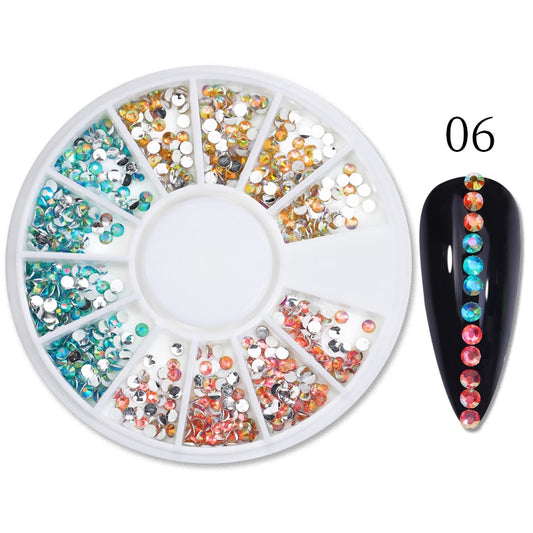 Peach Aqua Blue Gold Glitter Nail Art Decoration Accessories Nails Jewelry