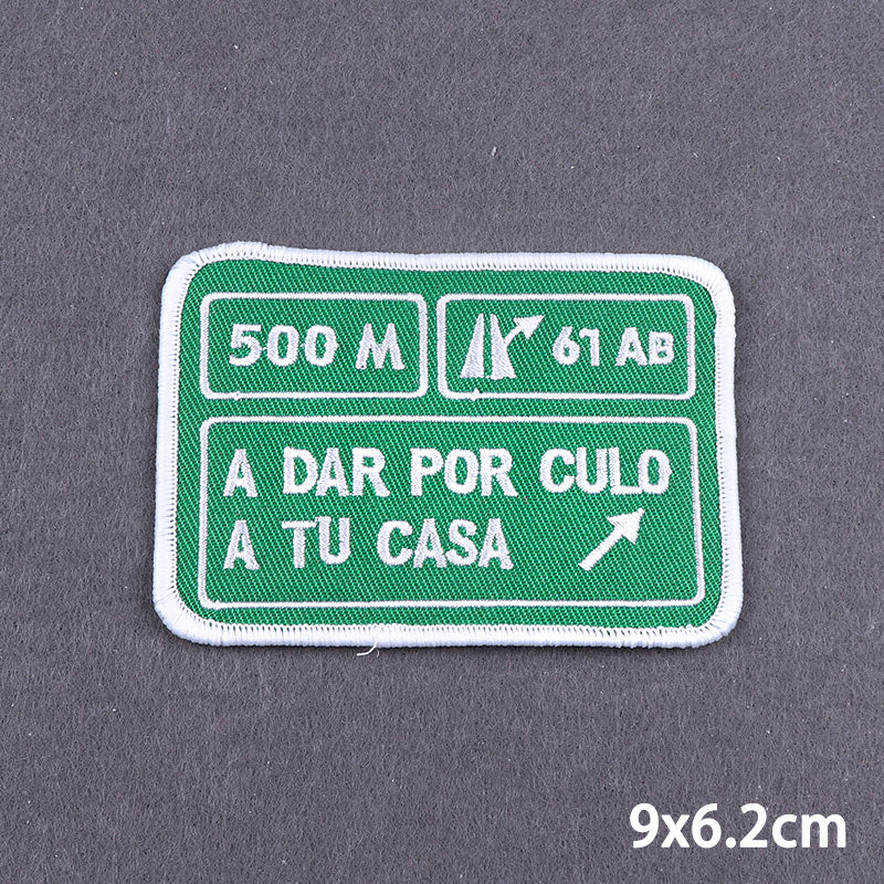 46 Styles Black Patch With Slogan Iron On Patches For Clothes DIY Embroidery