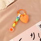 6 Colors Colorful Cute Heart Acrylic Keychain Chain Keyring For Women Handbag