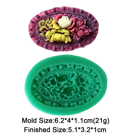 Flowers Field Floral Silicone Molds For Mug Clay Decoration Form Chocolate Mold