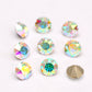 Glass Diamond Shape Round Stone 5-10mm Cone Pointed Crystal Pointback Nail Art