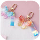 5 Styles Crystal Design Butterfly Acrylic Keychain Three-dimensional Dream Color