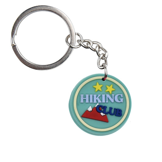 Hiking Club PVC Keychain For Woman Colorful Keyring Cartoon Pendant Keychains