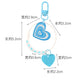 Blue Heart Beads Pendant Acrylic Keychains Cute Love Keyrings Women Bag