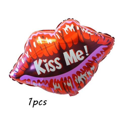 Kiss Me Lips Balloon Valentines Day Inflatable Balloon Birthday Decorations