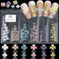 24 Styles 3D Aurora Bear Butterfly Nail Art Accessories Resin Flat Back White