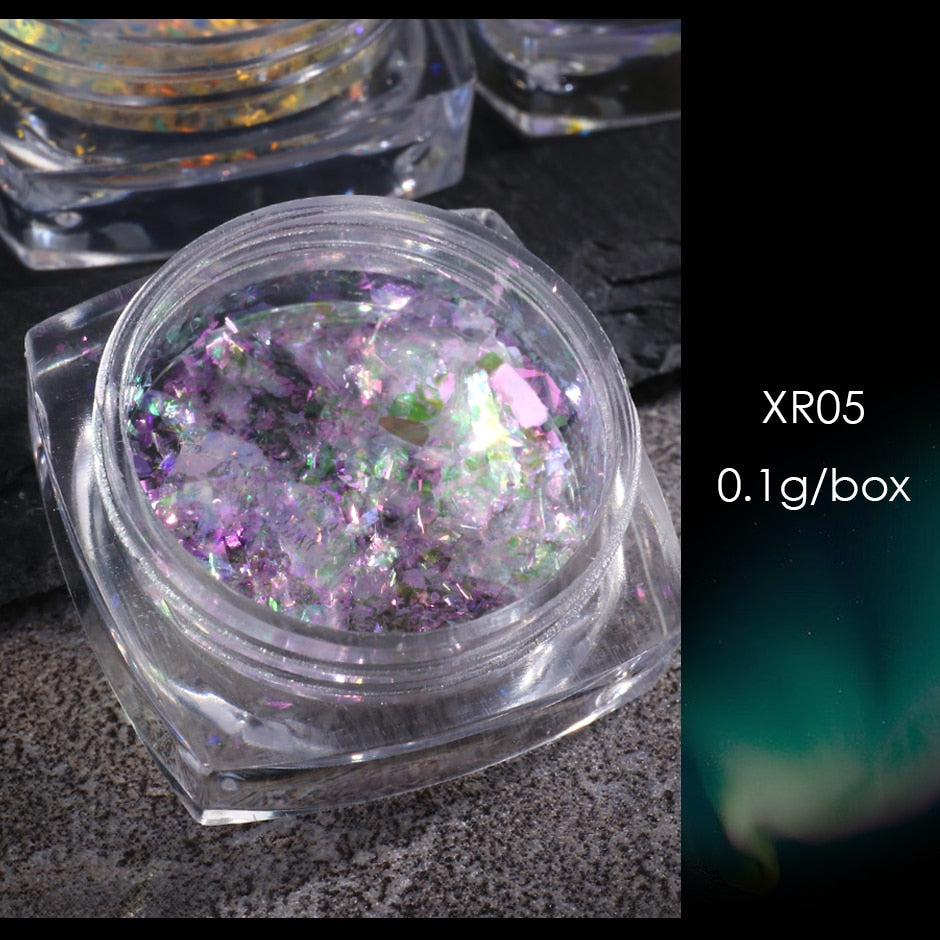 54 Colors 1 Box Reflective Nail Powder Flash Disco Diamond Chrome Pigment