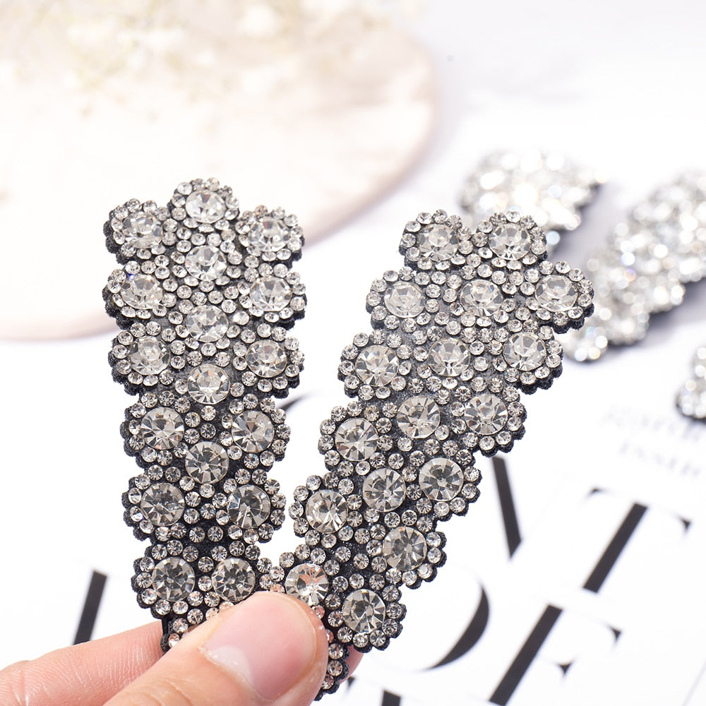 Shine Full Rhinestone Hair Clip Barrettes Duckbill Hairpins for Women Baroque