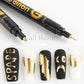 Metallic Gold Nail Polish Waterproof Nail Marker Pen For Design Graffiti Drawing
