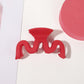 Acrylic Red Hair Claw For Women Geometry Small Large Crab Hair Clips Girls