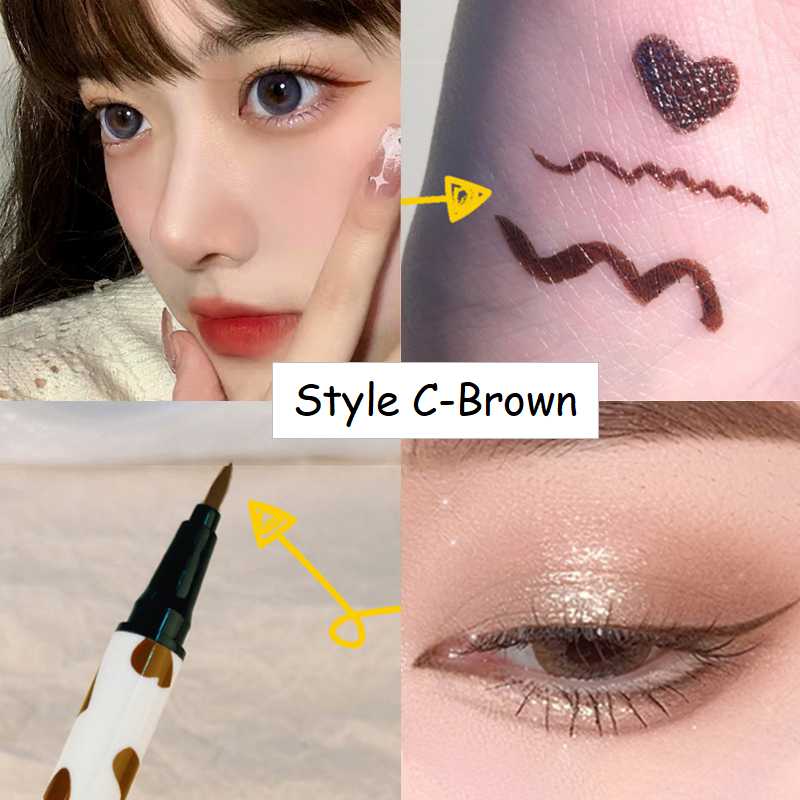 Ultra-fine Liquid Eyeliner Lying Silkworm Eyelash Pen Brown Gray Eyeliner Pencil