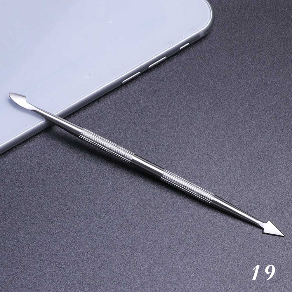 1pcs Double-ended Cuticles Nails Pusher Dead Skin Remover Pedicure Stainless